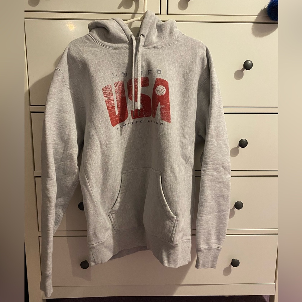 Gray USA Volleyball Hoodie